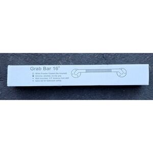 Set of 2 Chrome No Slip Grip Grab Bar Knurled Bathroom Safety Hand Rail 16" NEW